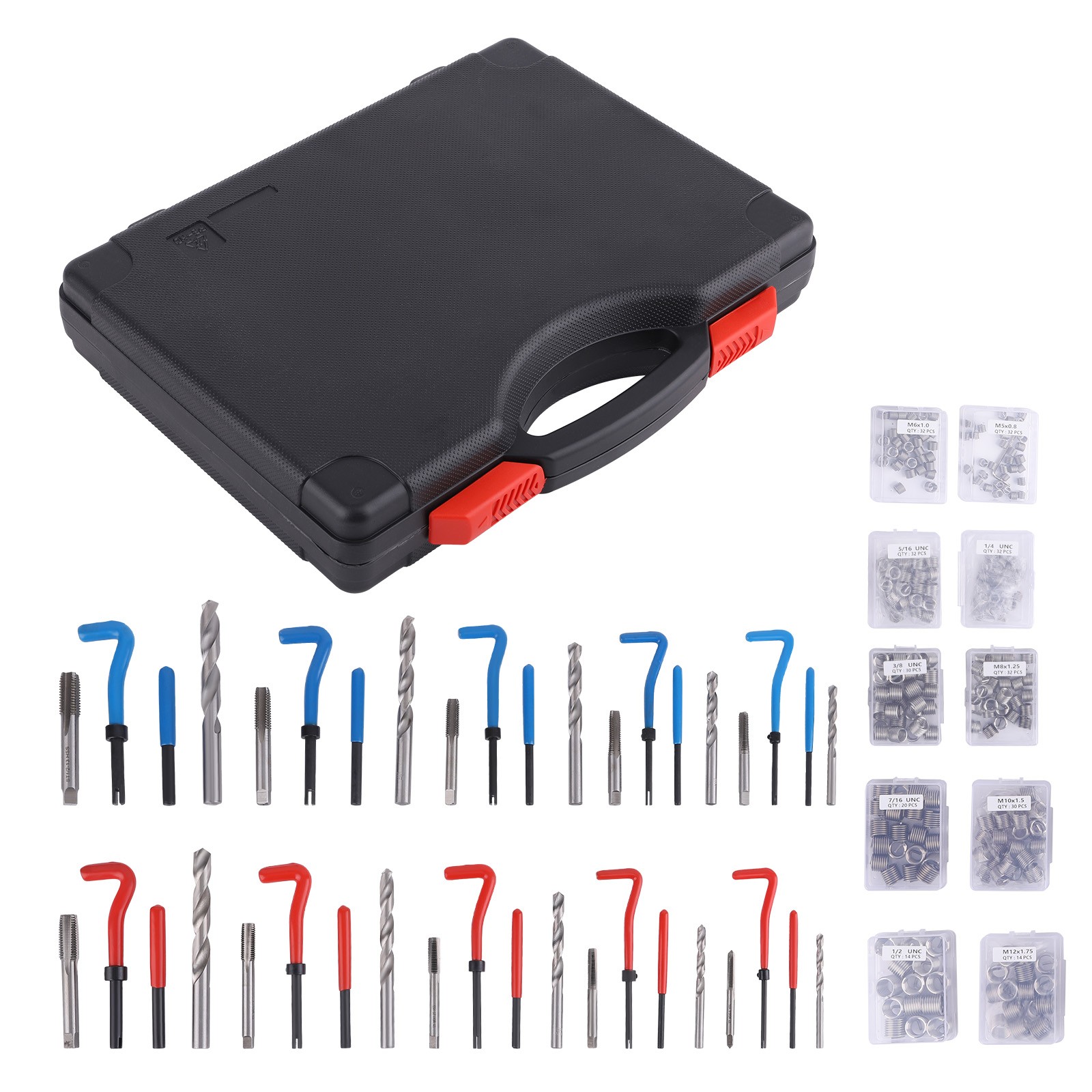 320pcs Helicoil Thread Repair Kit Inserts Breaking Pin Tools Screw Taps