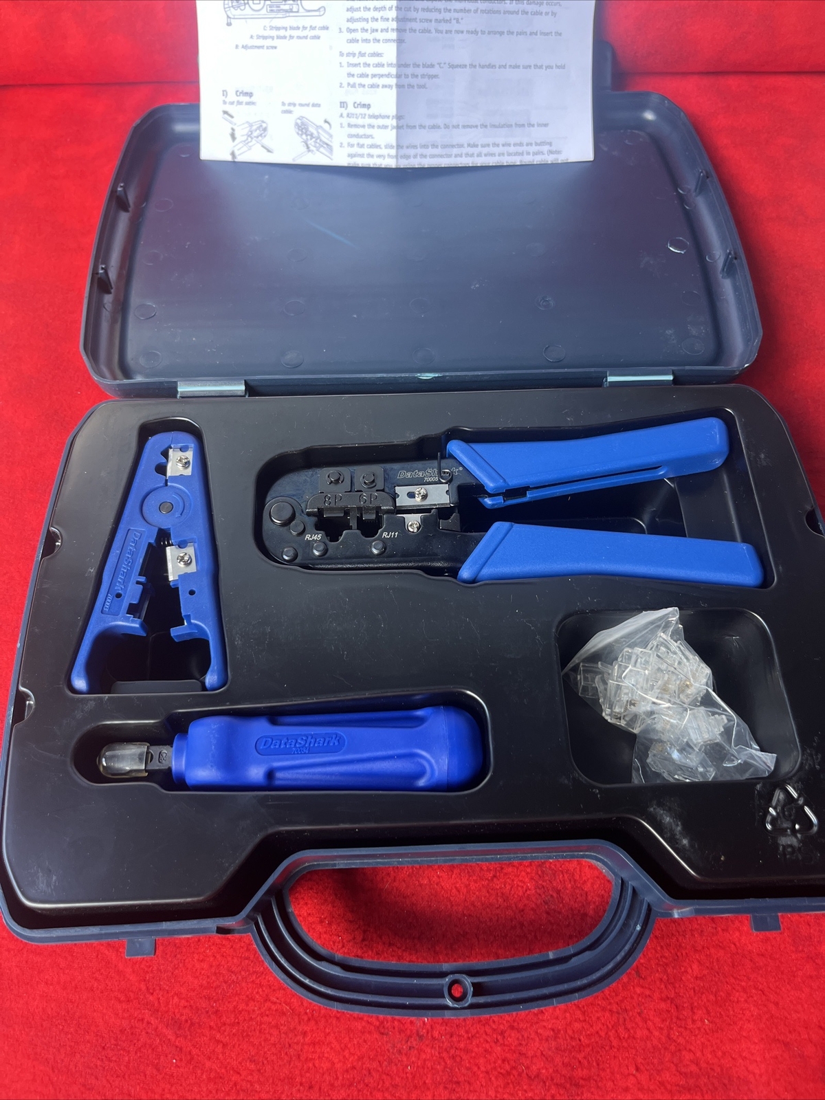 DATASHARK 3 PIECE TOOL CRIMPER SET w/ CASE - MINT  (70034)