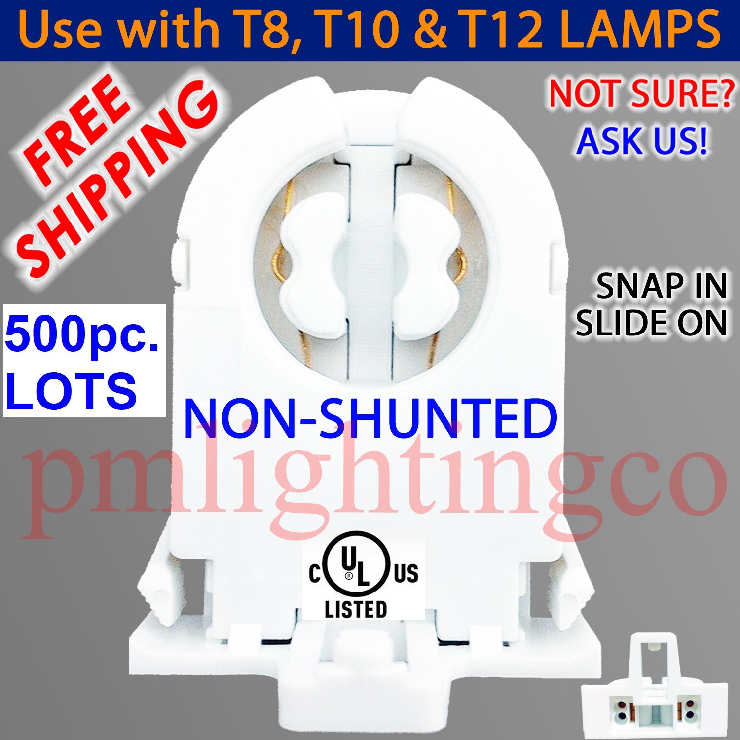 💥WHOLESALE💥TOMBSTONE LED FLUORESCENT LIGHT SOCKET END BASE 1802