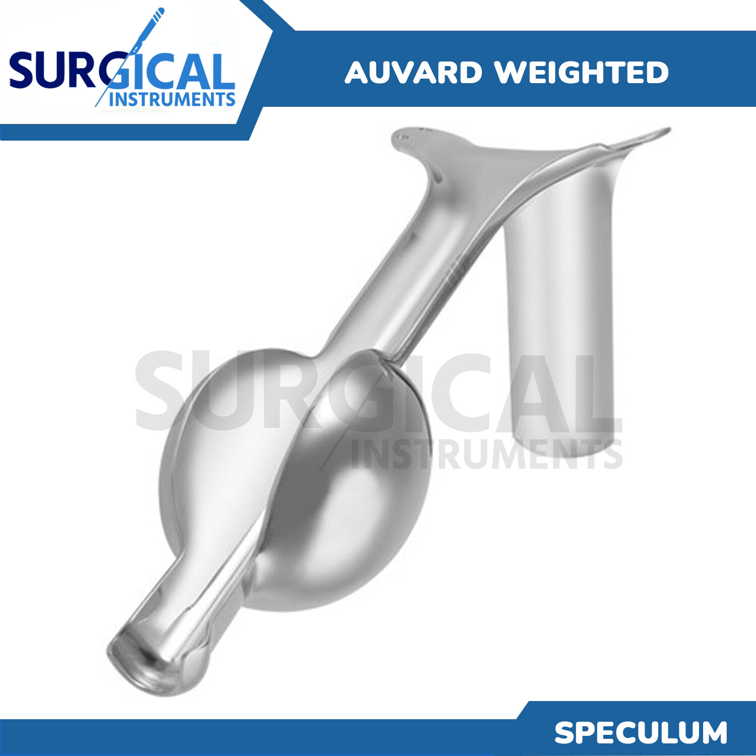 AUVARD Weighted Vaginal Speculum 2.5 lbs (1136g) Stainless Steel German Grade