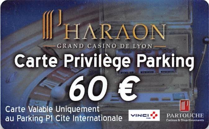 Pharaon Casino - Lyons, France - Parking Card