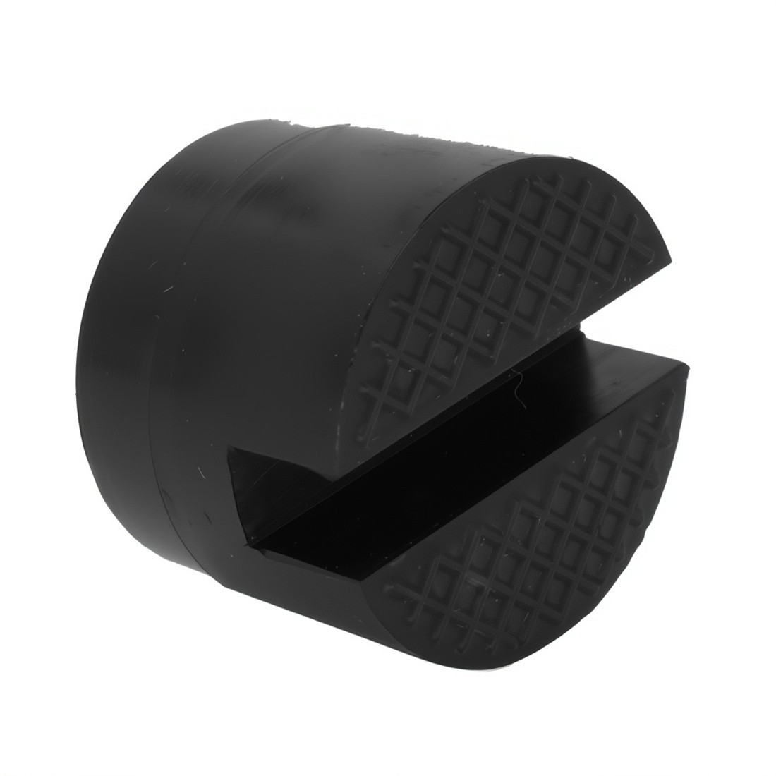 2Pcs Universal Premium Slotted Jack Pad Pinch Weld Frame Rail Adapter Black