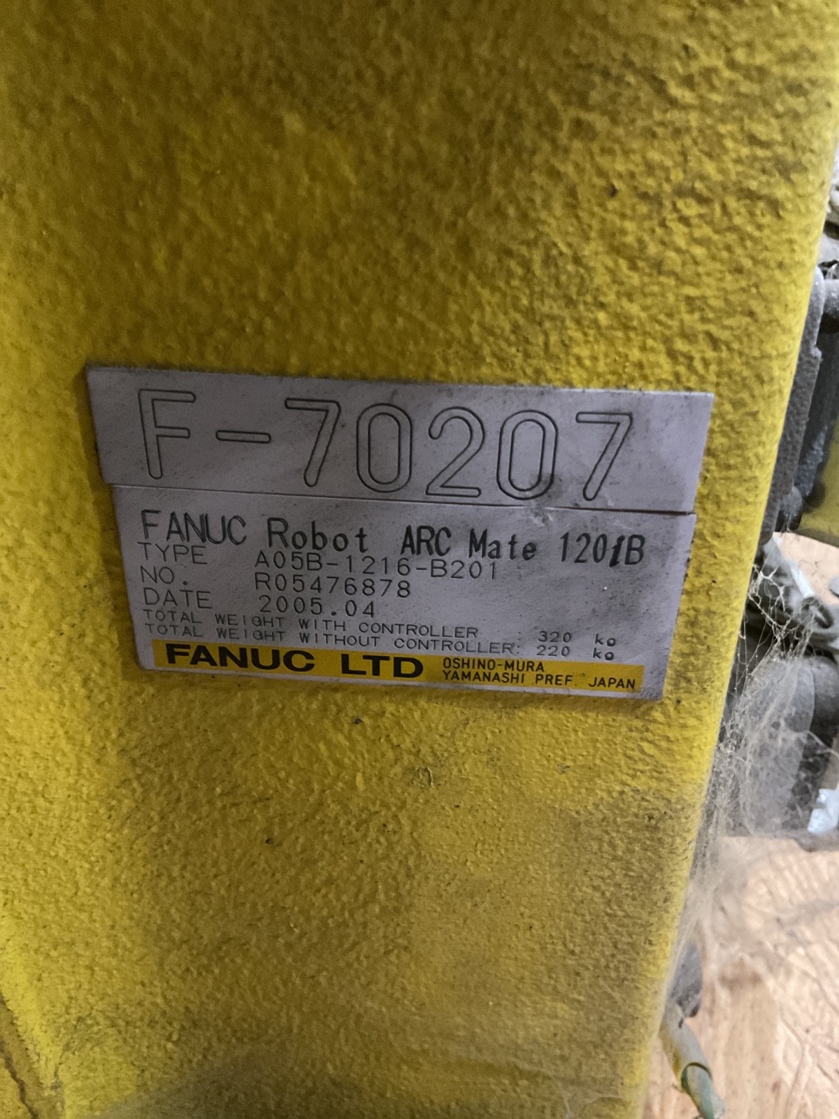2005 Fanuc ArcMate 120iB, RJ3iC Robot / Controller #4008FML