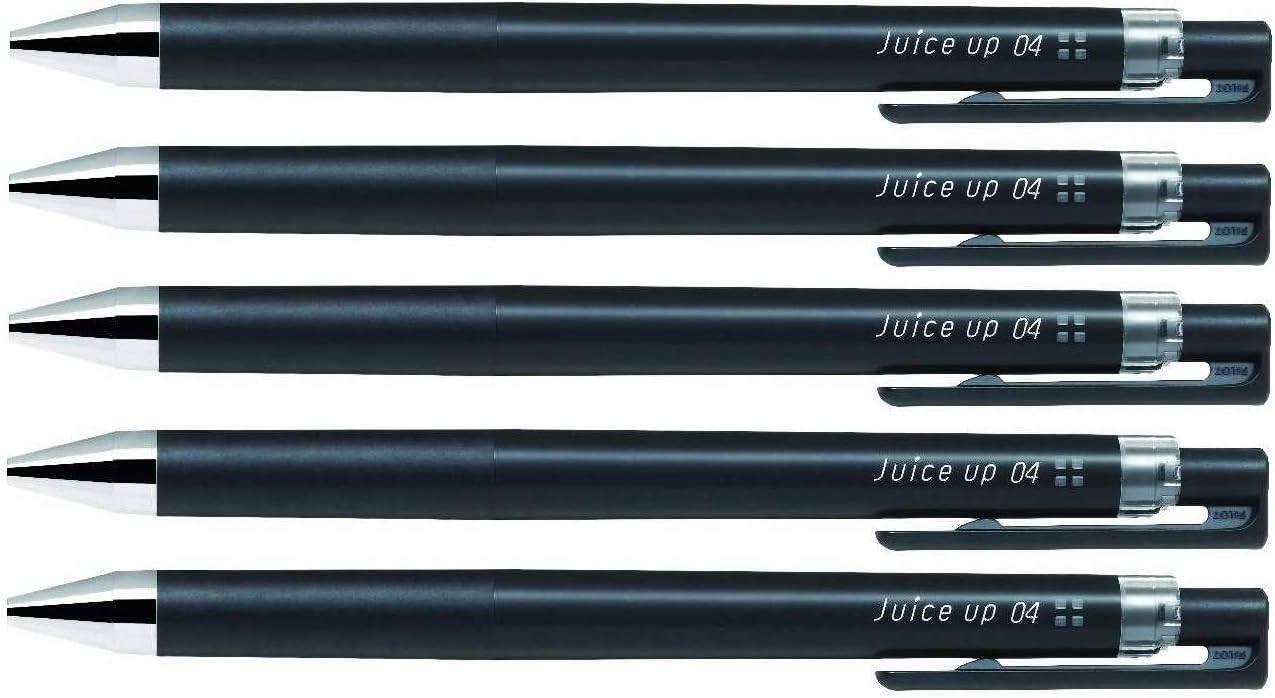 Pilot Juice Up 04 Retractable Gel Ink Pens - Ultra Fine 0.4mm, Pack of 5
