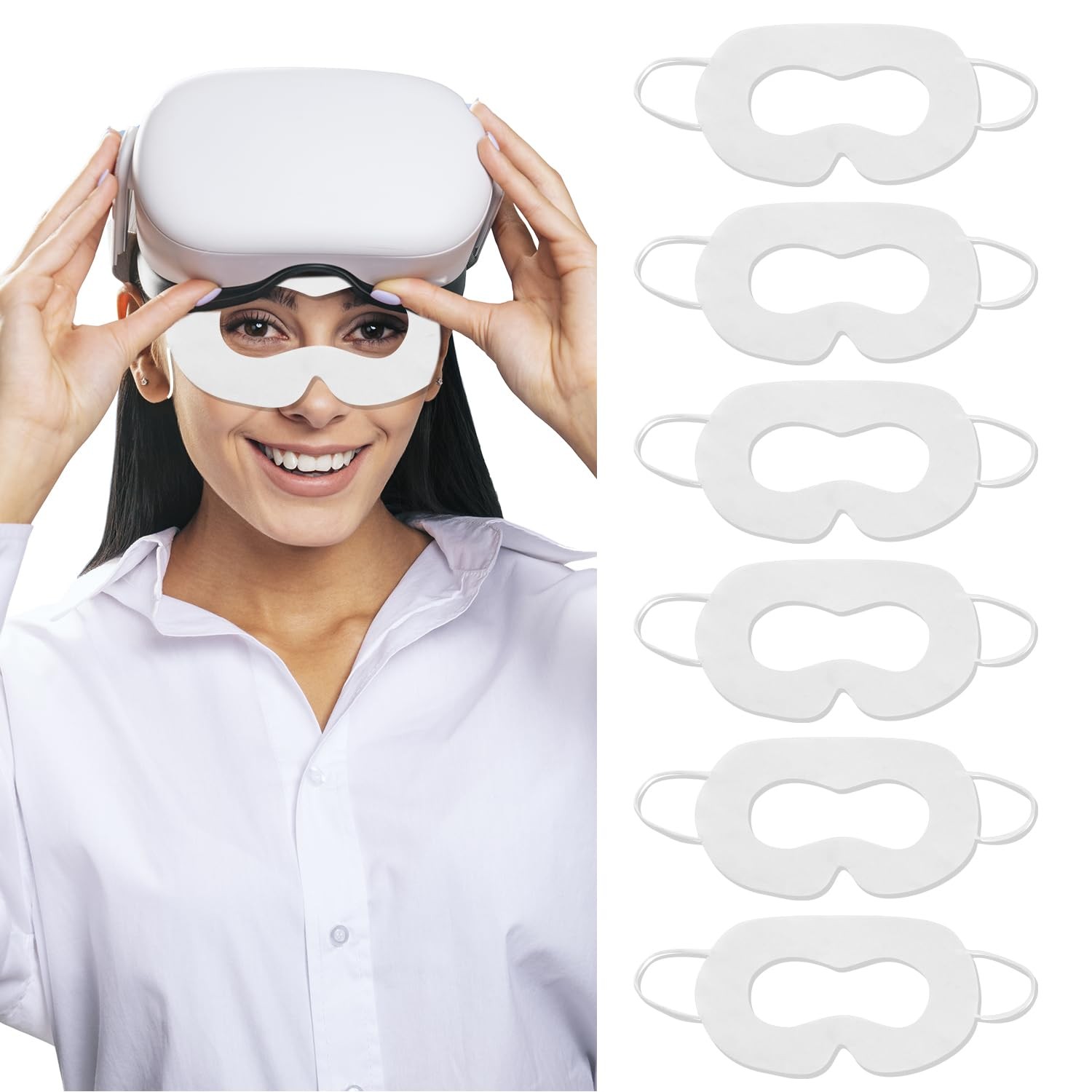 VR Face Cover, Disposable VR Face Mask Pads Facial Interface, Hygiene VR Swea...