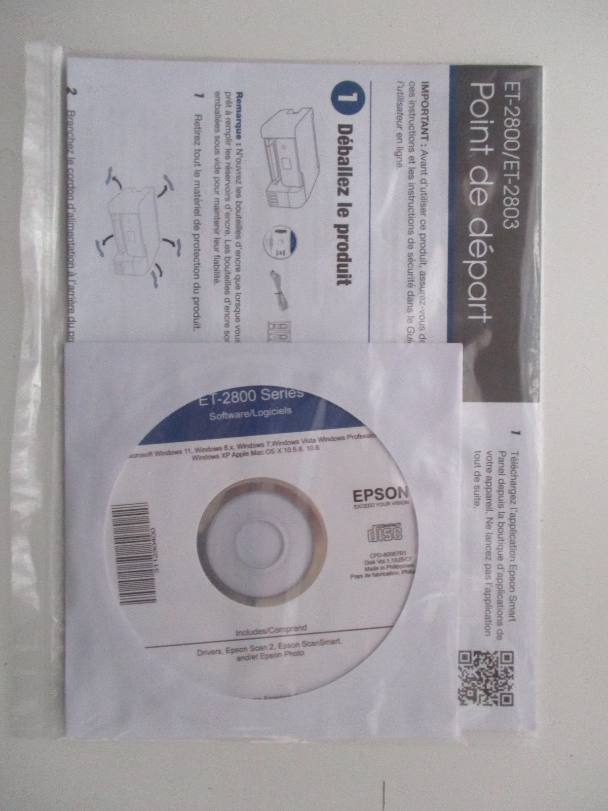 Setup CD Software  for EPSON Series ET 2800  ET 2803 Software