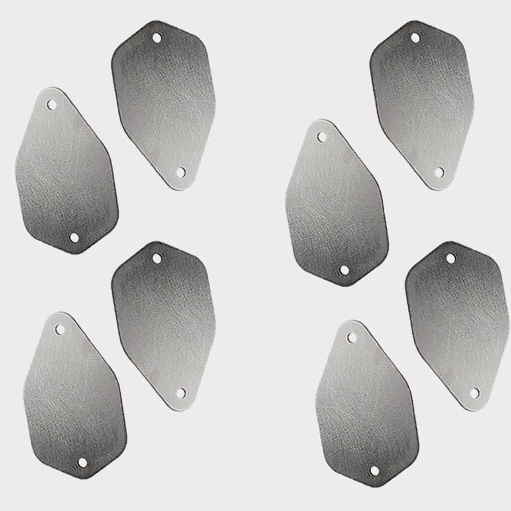 8pcs/Set Roof Horn Block Off Plate for Peterbilt Cab Roof Plates Stainless Steel