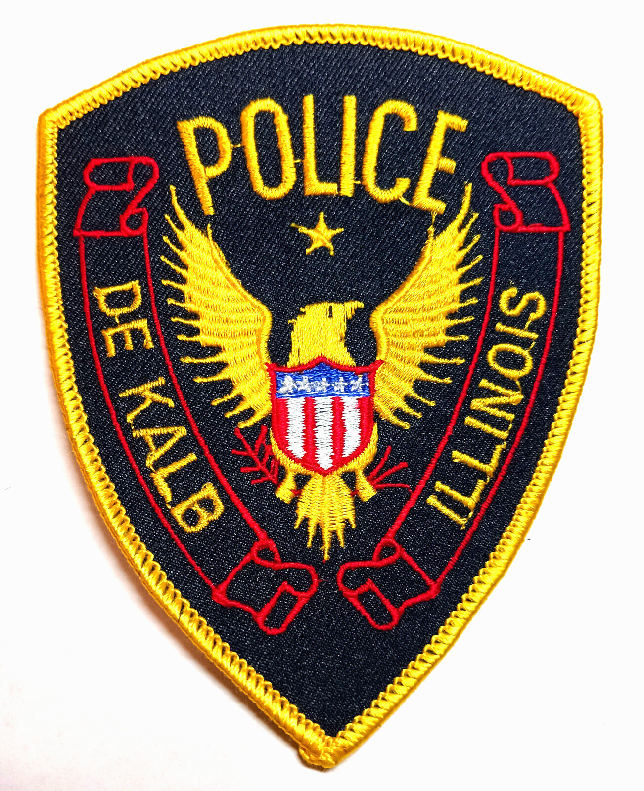 De Kalb Illinois Police Patch - FREE Tracked US Shipping  !