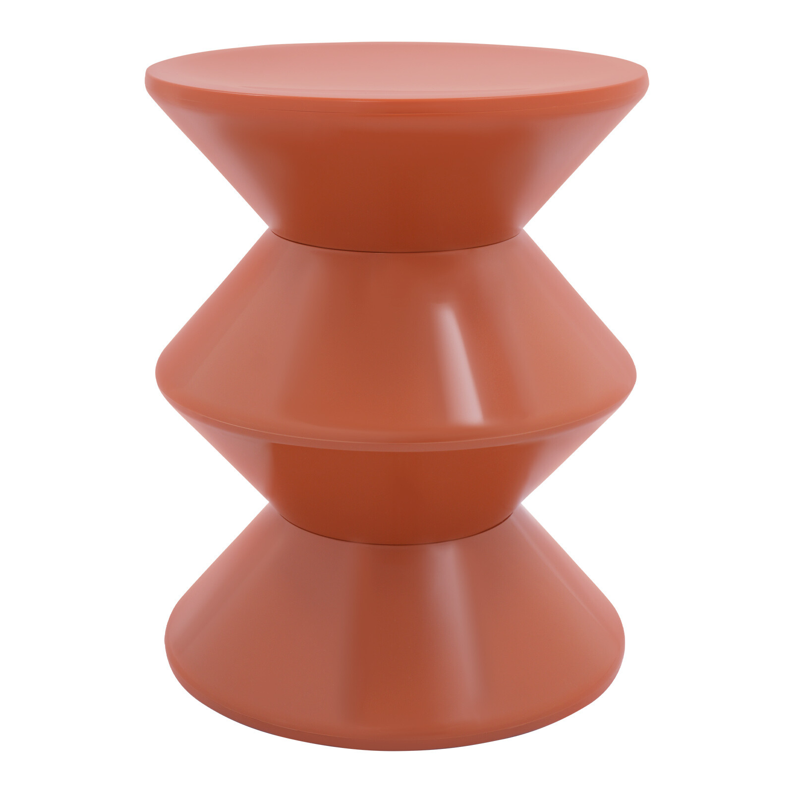 Orange Round Side Table Coffee End Table Nightstand Home Décor Stool Heavy Duty