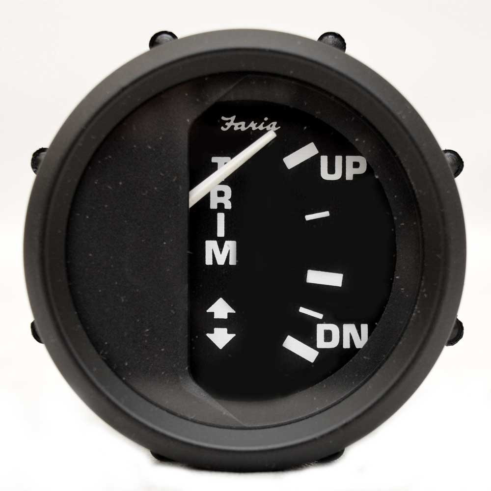 Faria Boat Trim Gauge 12828 | Mercury Euro Black 2 Inch GP9374D