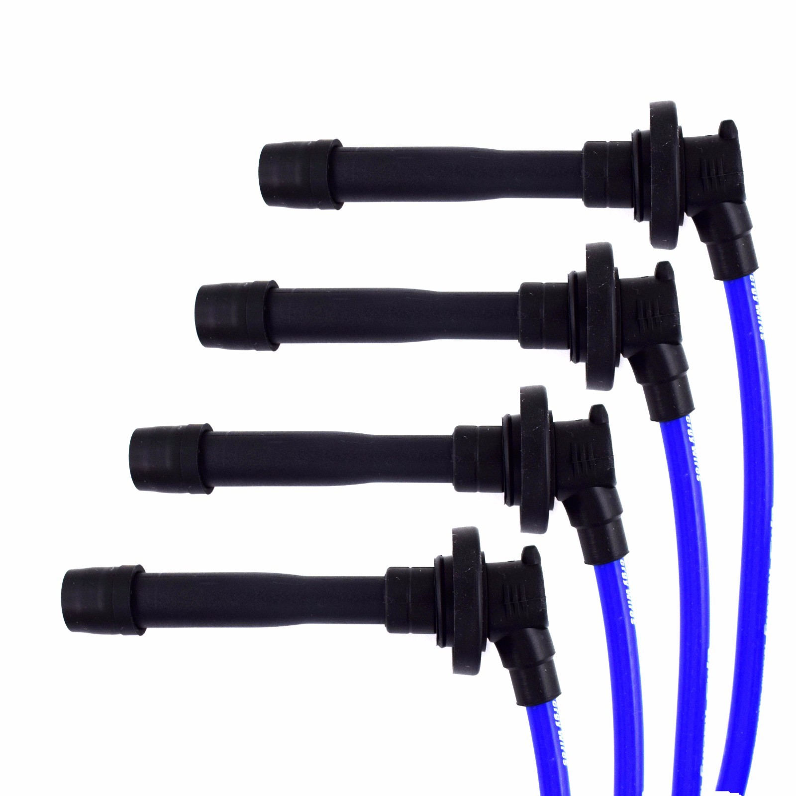 BLUE RACING HIGH CONDUCTIVE SPARK PLUG WIRES SET FITS 91-98 240SX KA24DE DOHC