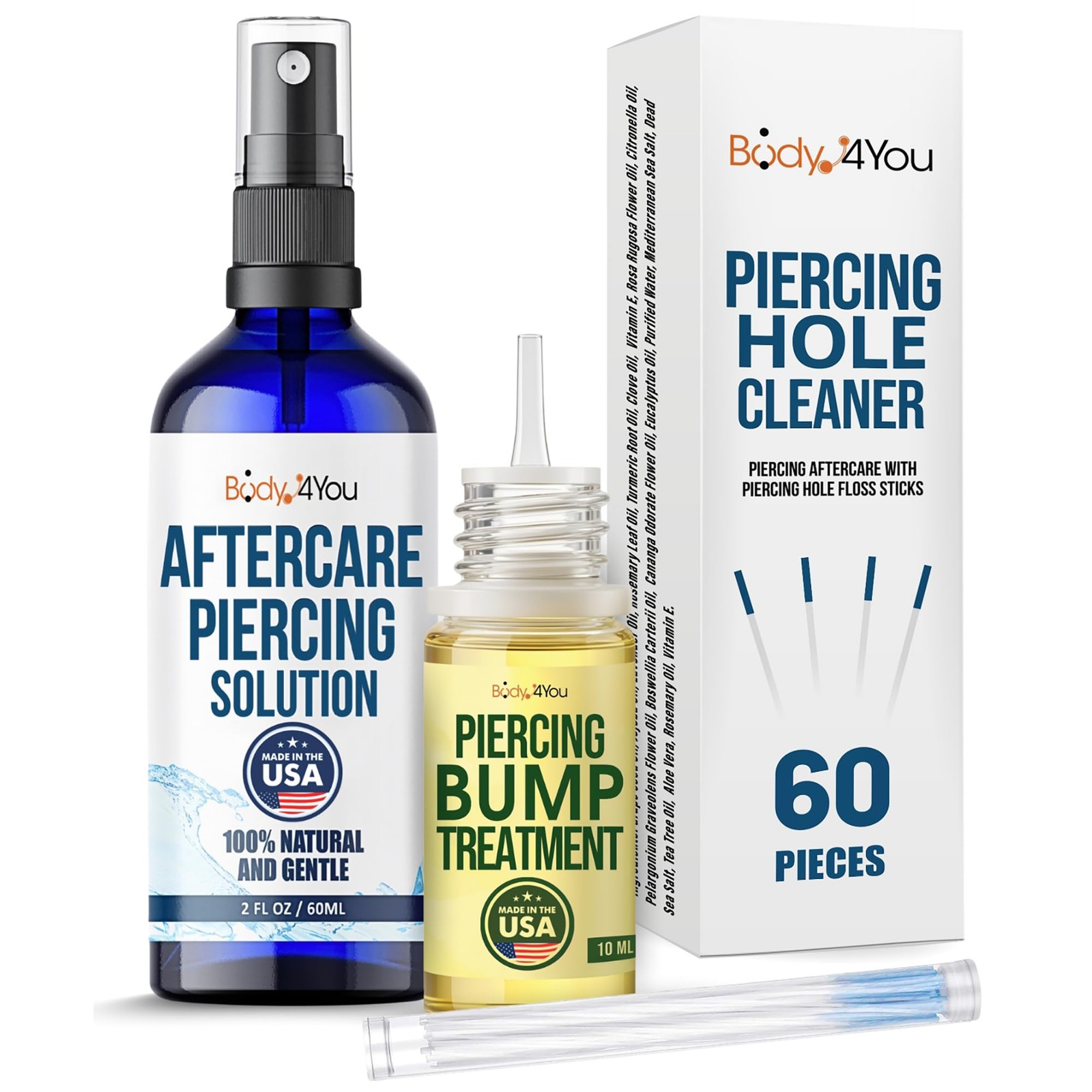 Piercing Aftercare Spray Keloid Bump Removal Piercing Hole Cleaner - Earring ...