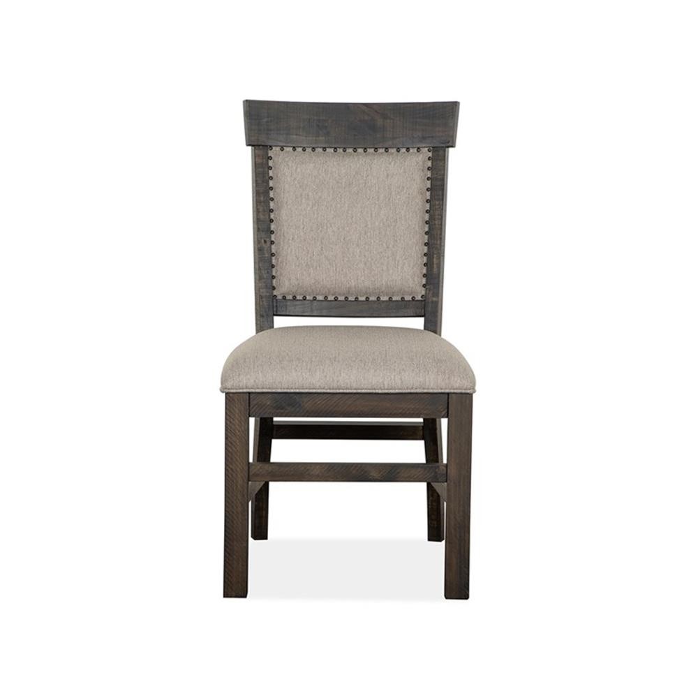 Bowery Hill Traditional Peppercorn Upholstered Side Chair Two Pack