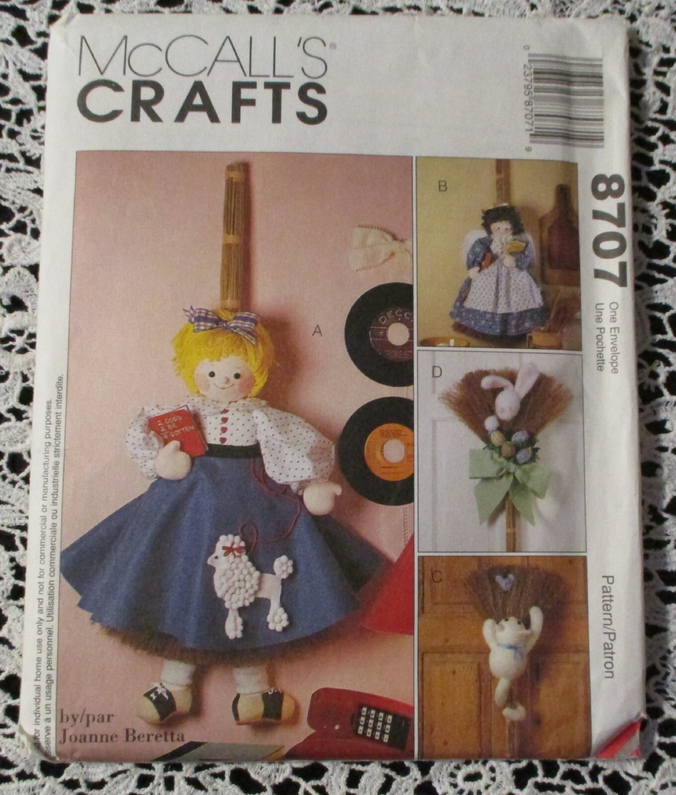 McCall's Crafts 8707 Broom Doll Pattern NEW