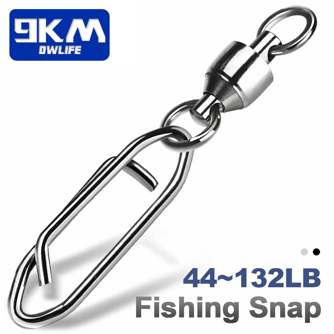 25Pcs Fishing Ball Bearing Swivel Snap Saltwater Lures Connector Terminal Tackle