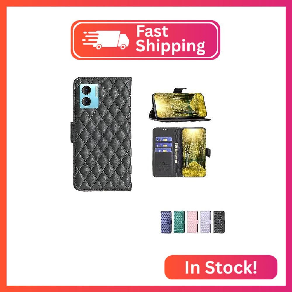 jioeuinly Flip Case for Doogee X98/X98 Pro - Black Leather Case with Card Holder