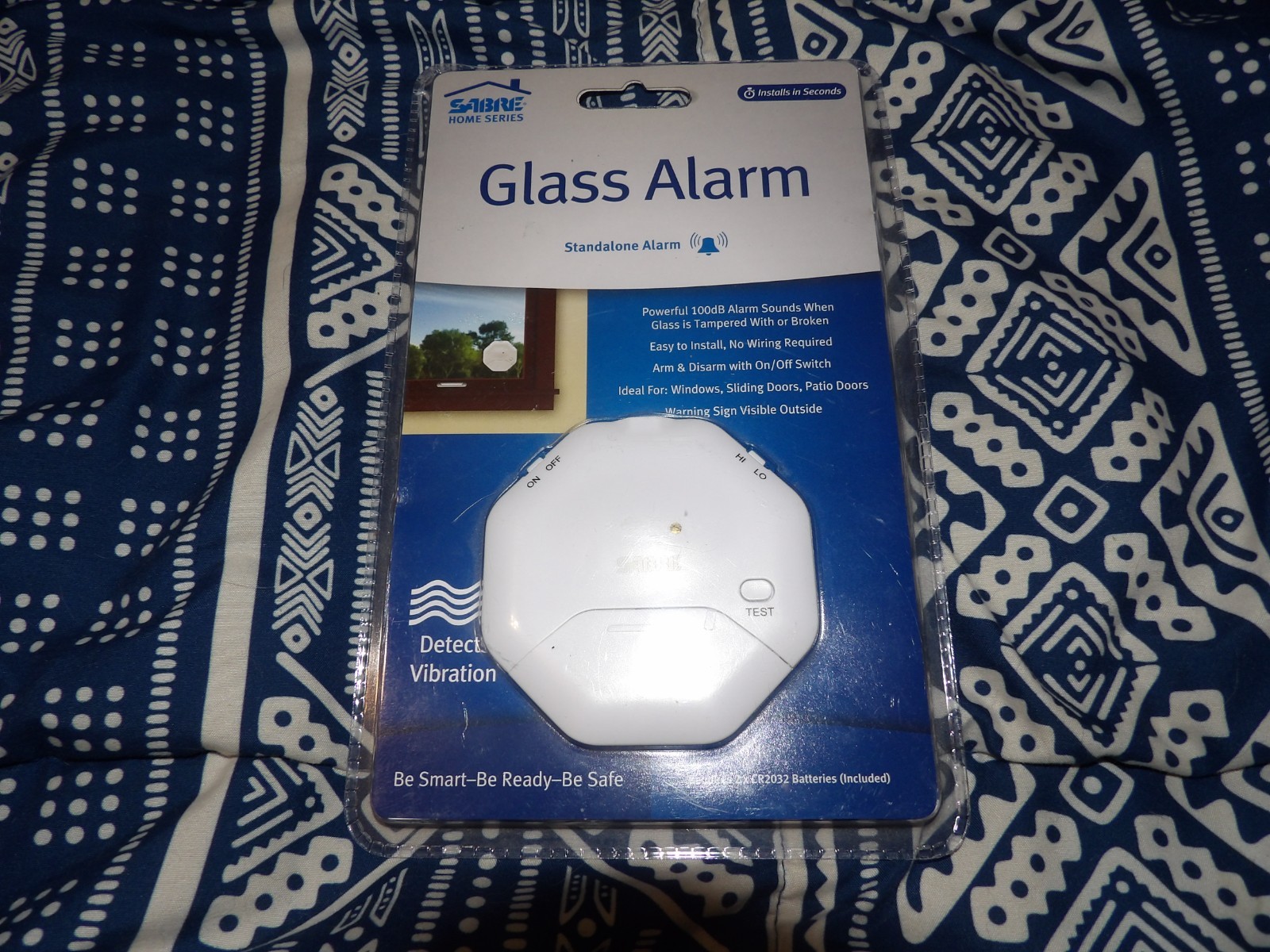 Sabre Home Series Glass Alarm 100dB Unopened NIP See Description