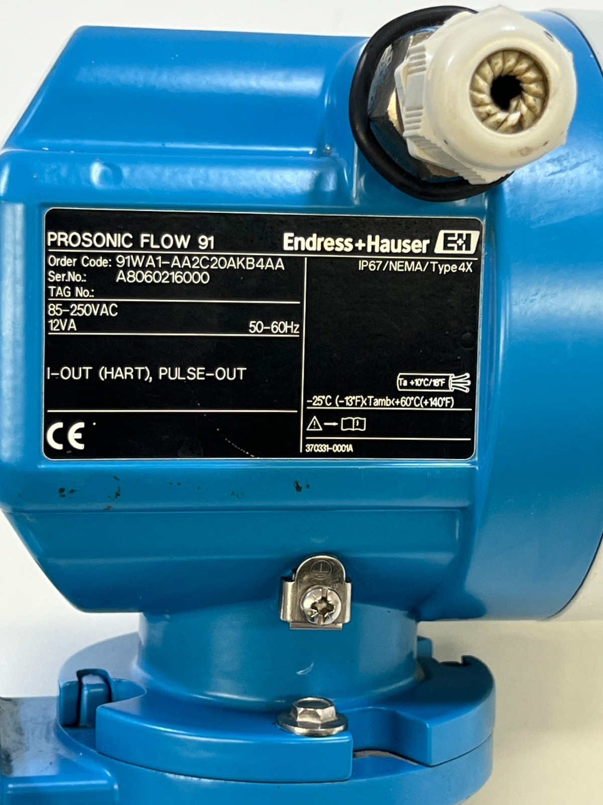 Endress + Hauser Prosonic Flow 91 91WA-BA1A20RCB4AA Flow Meter (Head) *FOR PARTS