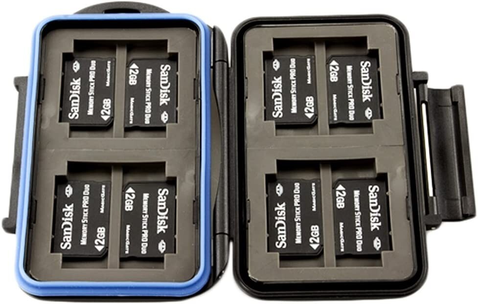 JJC Water-Resistant Extremely Tough Memory Card Case MC-1 for 4 CF Cards 8 MS
