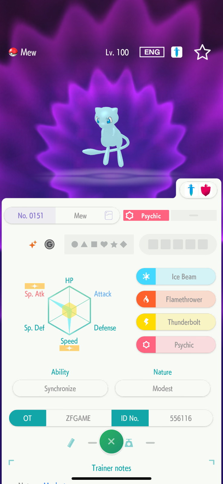✨6IV SHINY Mew + EVS🚀 POKEMON HOME✨Champions✨Online delivery⚡