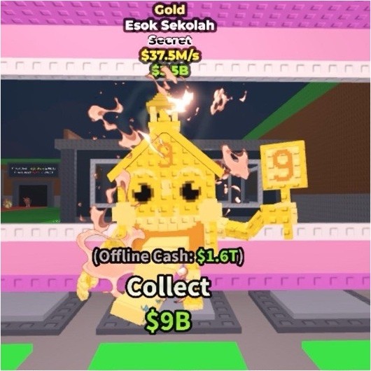 Roblox Gold Esok Sekolah Secret Asset Game Item ID 9