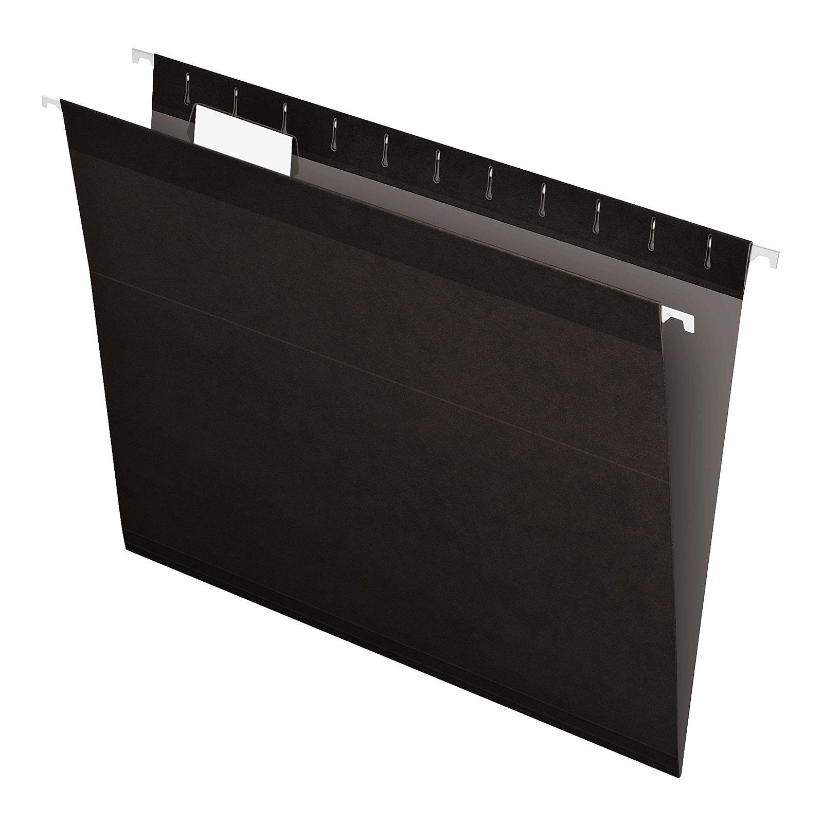 Reinforced Hanging File Folders Letter Size Black Office Supply