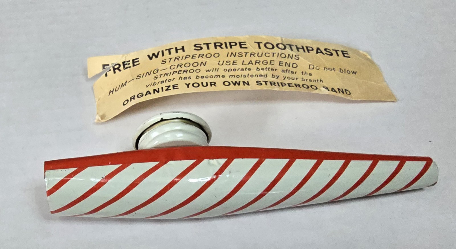 Vintage Striperoo Toothpaste Promo Toy Unused.