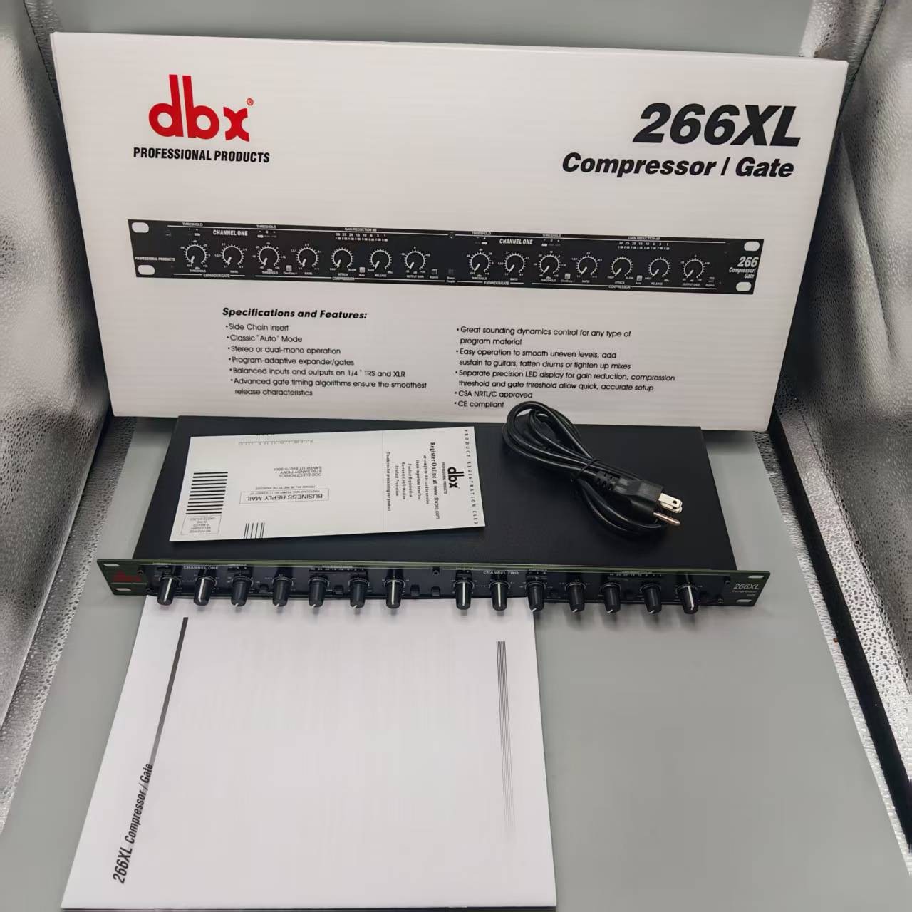 DBX 266xs Dual Channel Compressor Gate Dynamics Processor w/ Side Chain Insert