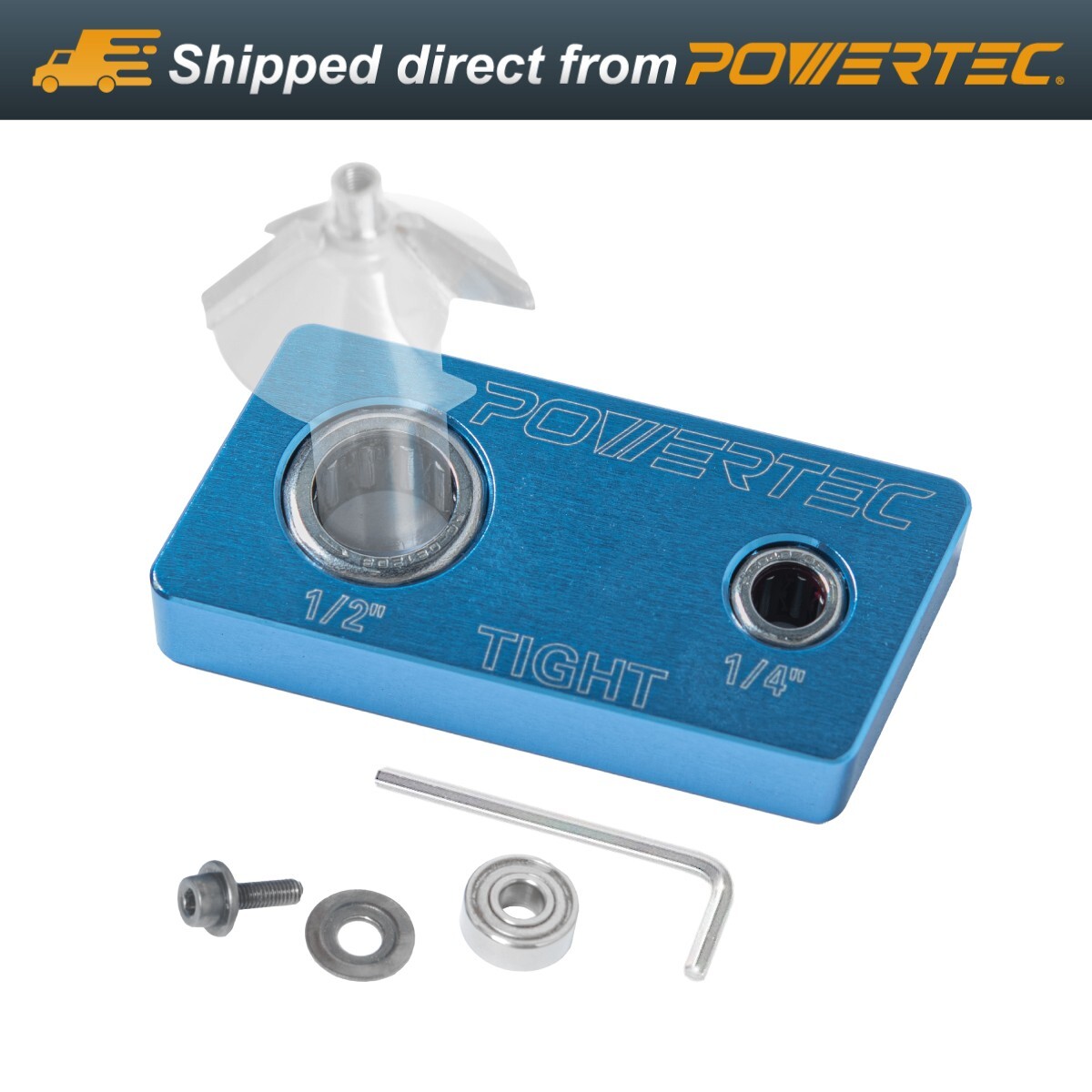 POWERTEC 71974 Magnetic Router Bit Vise Fits 1/4" & 1/2" Shank