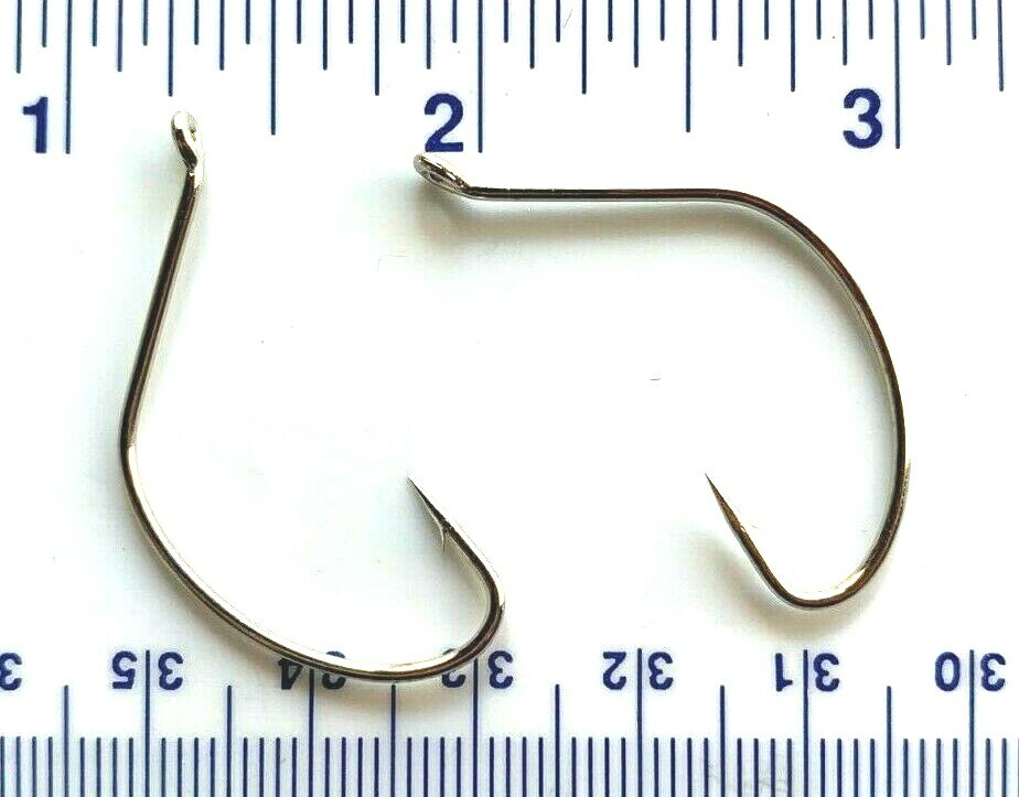 100 GT 2X Nickel Wide Gap Hollow Point Kahle Fish Hooks size 1 - kahle hooks