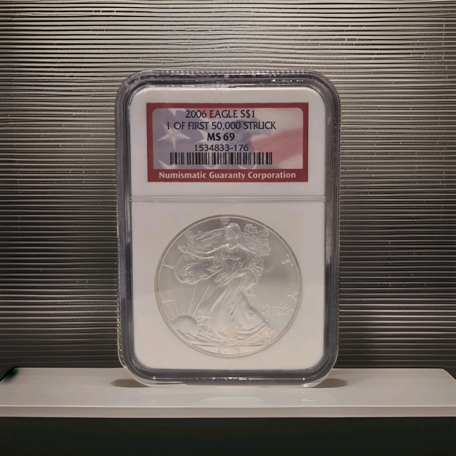 2006 American Silver Eagle $1 NGC MS69 – 1 of First 50,000 Struck