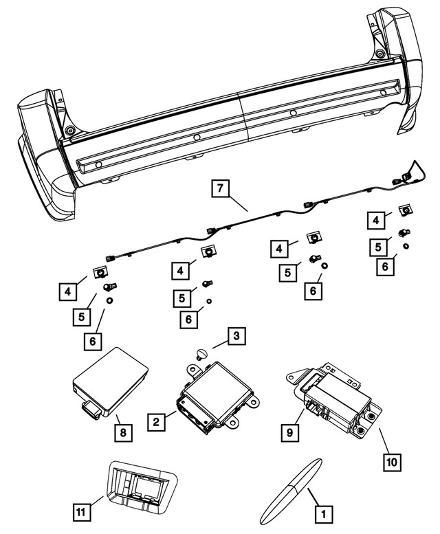 Genuine Mopar Blind Spot Detection Sensor 56038886AB