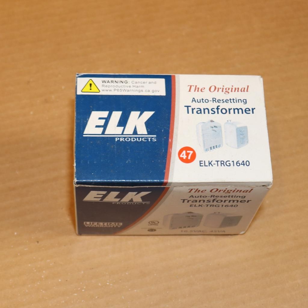 One ELK Products Auto Resetting Transformer 16 5VAC 45VA ELK TRG1640