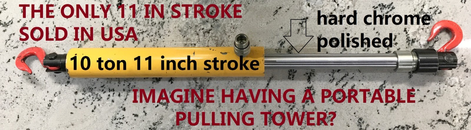 AUTO BODY HYDRAULIC PULLING RAM 10 TON 11 INCH STROKE HEAVY DUTY HI QUALITY