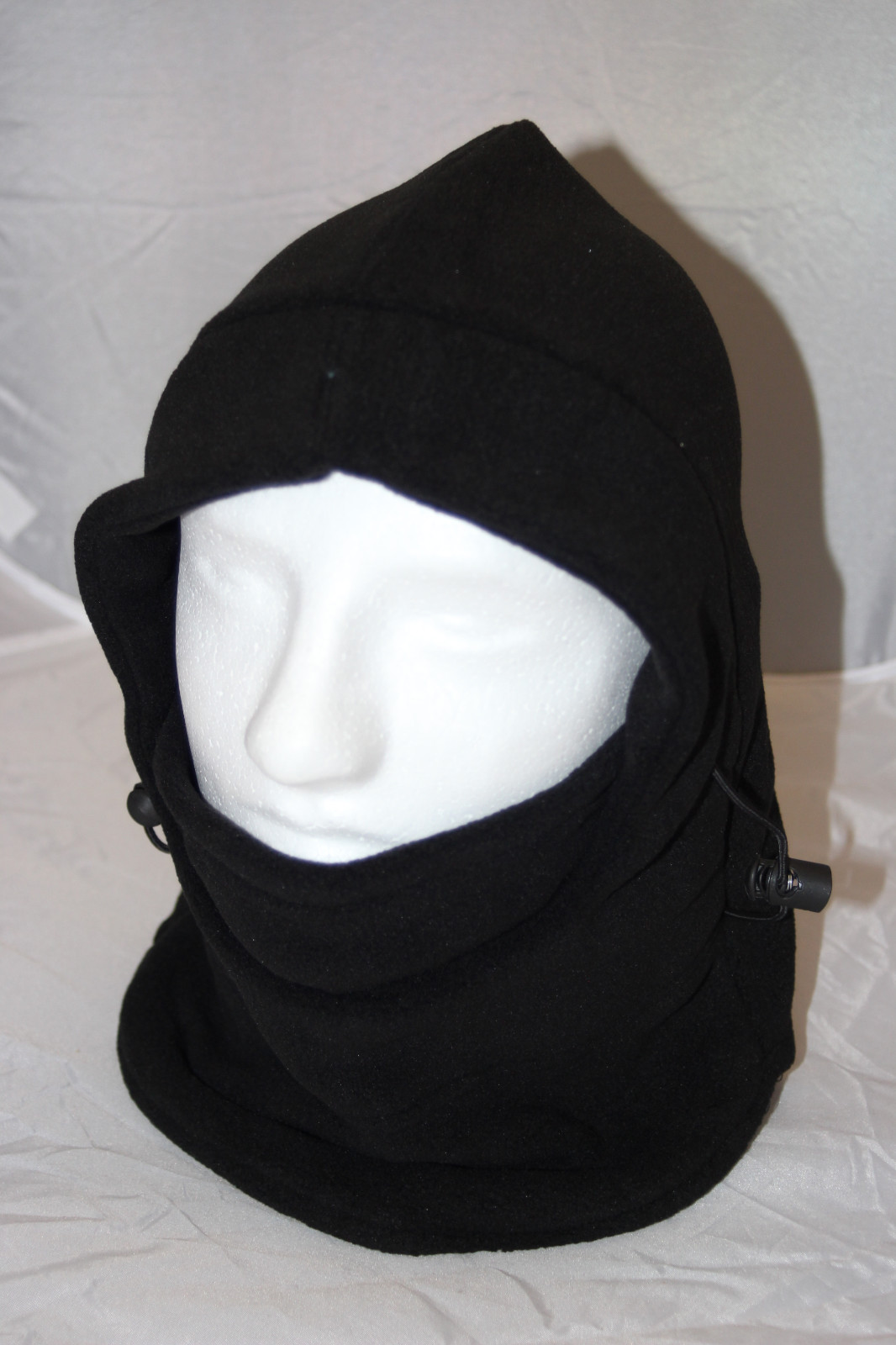 Fleece Balaclava One Piece Outdoor Ski Hood Neck Gaiter Snow Mask in Black