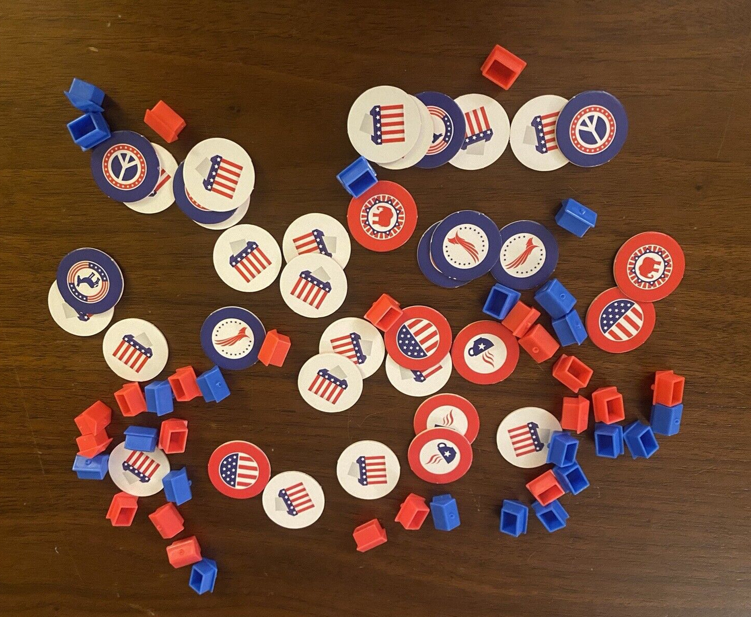 Monopoly House Divided Hotels & Political Tokens ~ New ~ Complete ~ Replacements