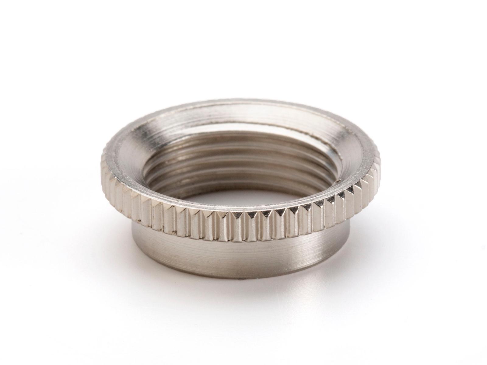 Deep Nut for Switchcraft Switches, Fine Knurl, Nickel