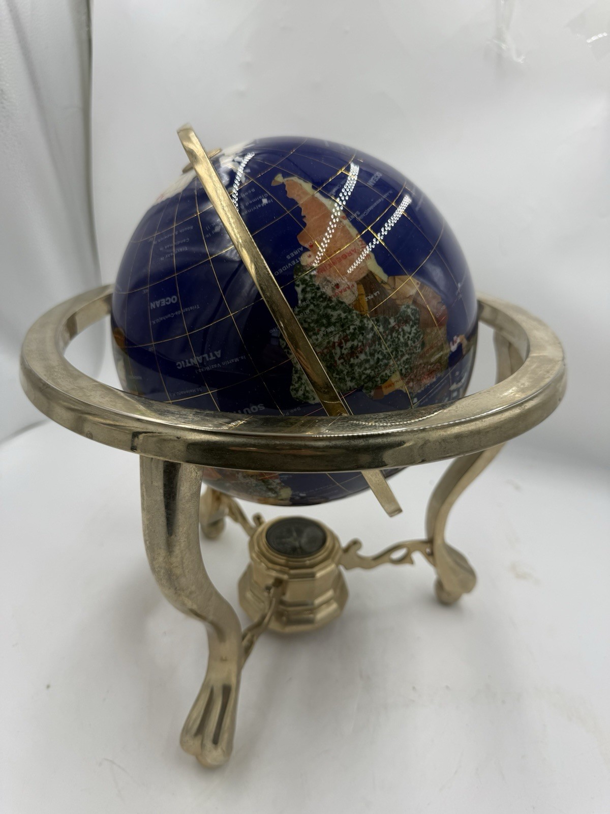 ✨✨14 Inch Decorative Gemstone Inlaid  World Globe With stand✨✨