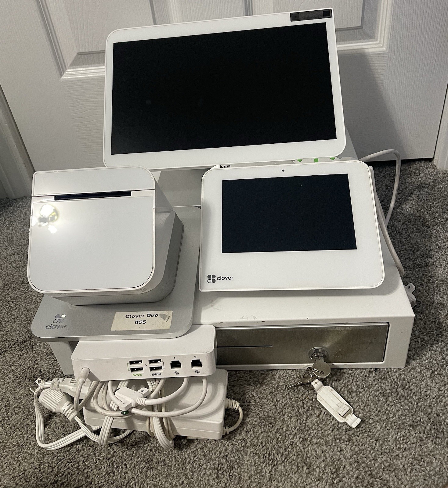 Clover Pro POS System Display S503, Printer P500, Cash Box, Card C503 LOCKED B