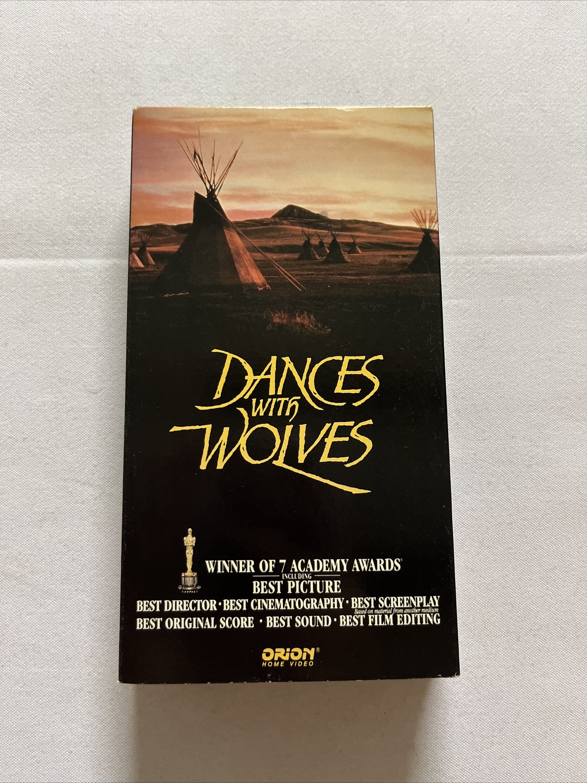 1990 DANCES WITH WOLVES VHS Tape, COMPLETE/TESTED SEE PHOTOS (VHS16)
