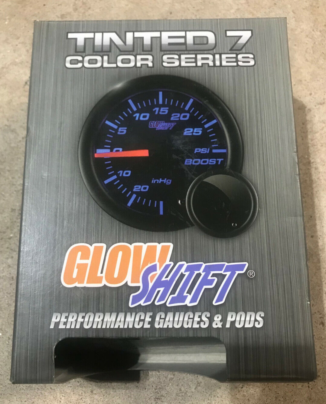 GlowShift Tinted Face 52mm Dual Air Ride Suspension Air Pressure PSI Gauge, New