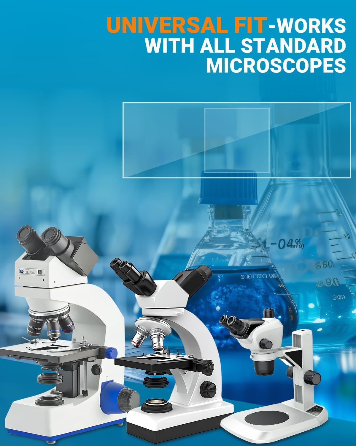 Microscope Slides and Covers Kit – 50 Blank Pre-Cleaned Glass Slides for Microsc