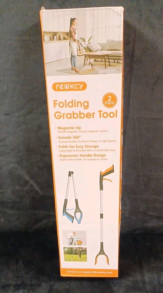 NEW Folding Grabber Tool Magnetic Tip 30 Inch Qty 1 Reacher Reaching Extension