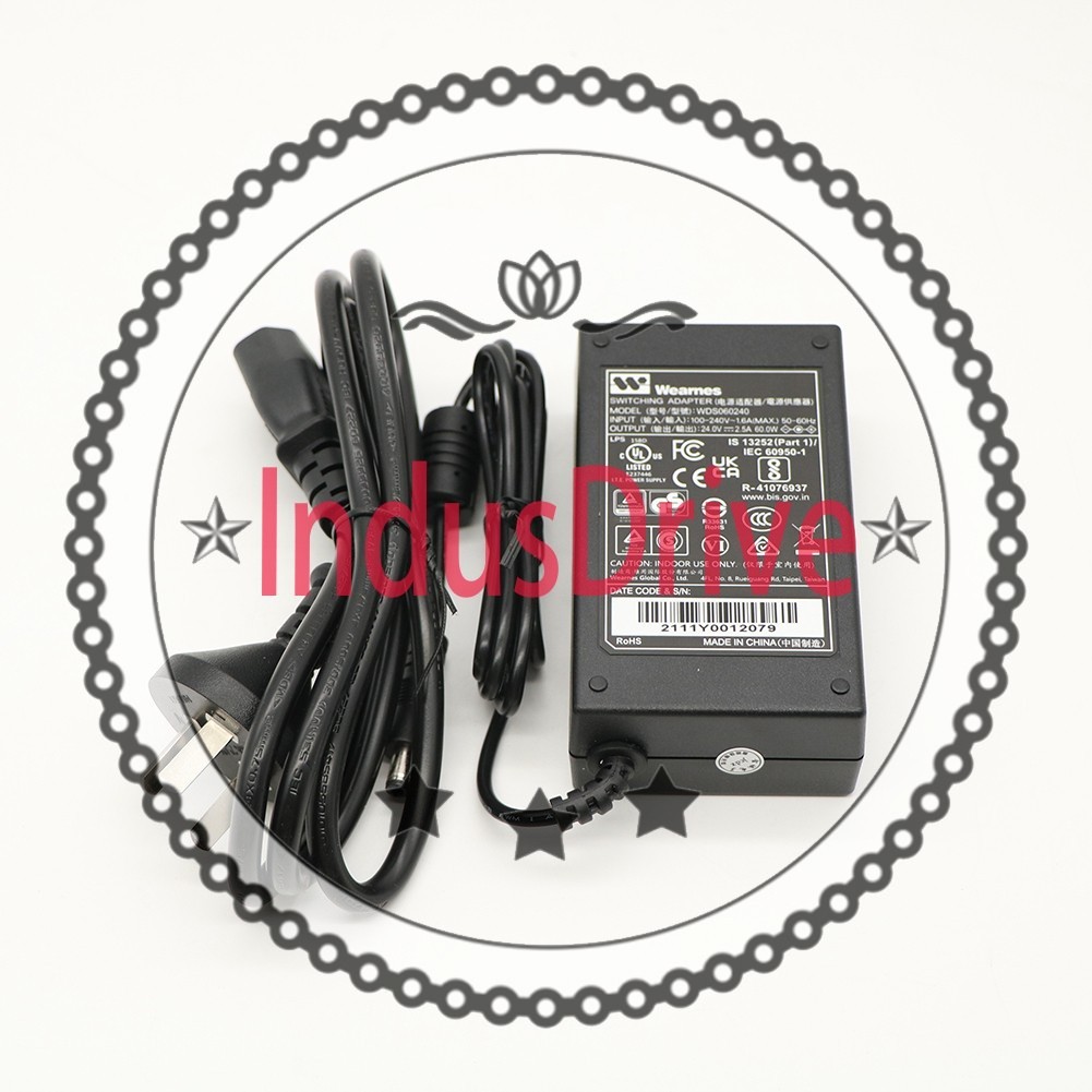 NEW for Godex Rt200i Thermal Label Printer  24V 2.5A AC Adapter&Cord