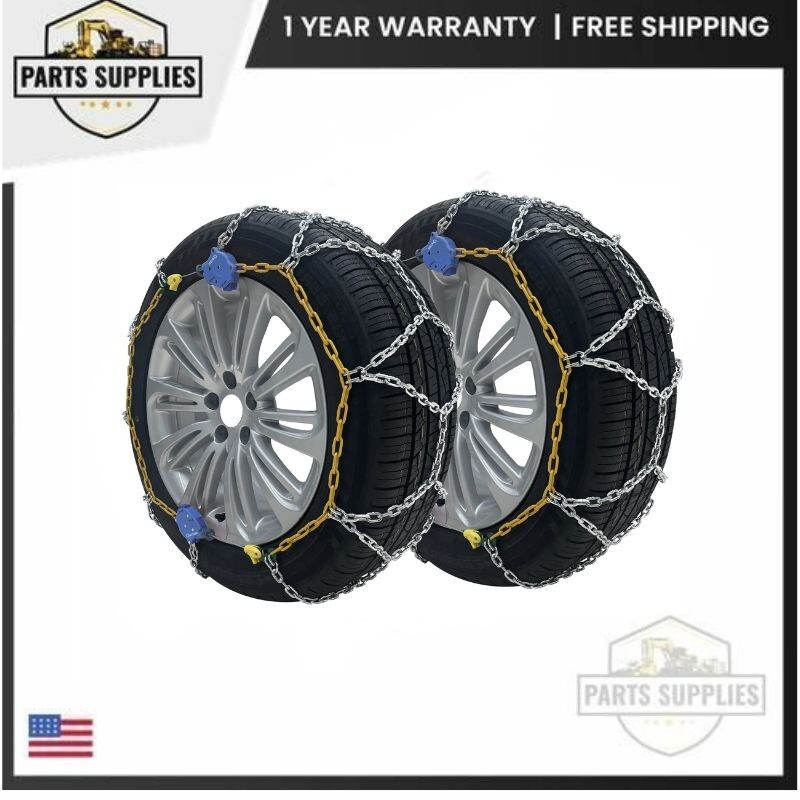 Set of 2 Snow Chains for Passenger Car fits 185/70R15 195/45R17 205/40R18 Size