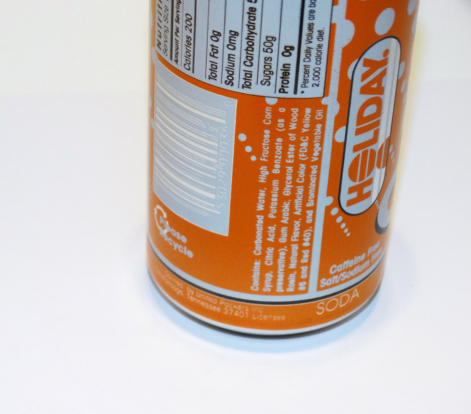 Holiday Soda Can Orange