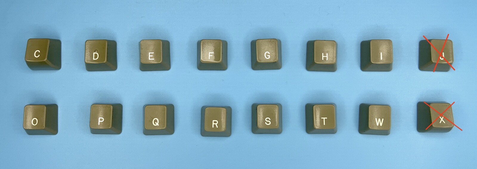 Apple IIe Individual White Letter Replacement Keycaps - PRICE FOR 1 KEY CAP