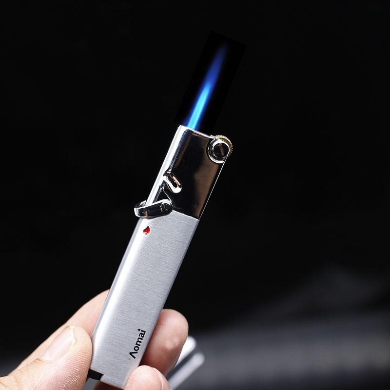 Fixed Fire Wheel Inflatable Lighter Zinc Alloy Metal Lock Fire Straight Lighter