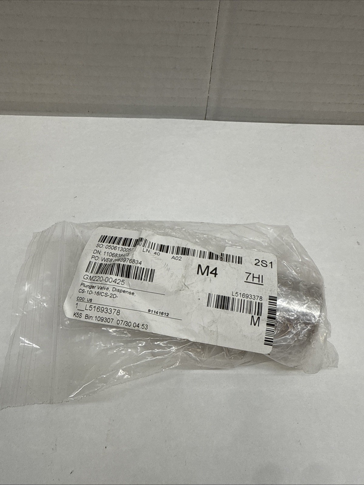 220-00425 Grindmaster Cecilware Plunger Valve, Cfa Genuine OEM GM220-00425