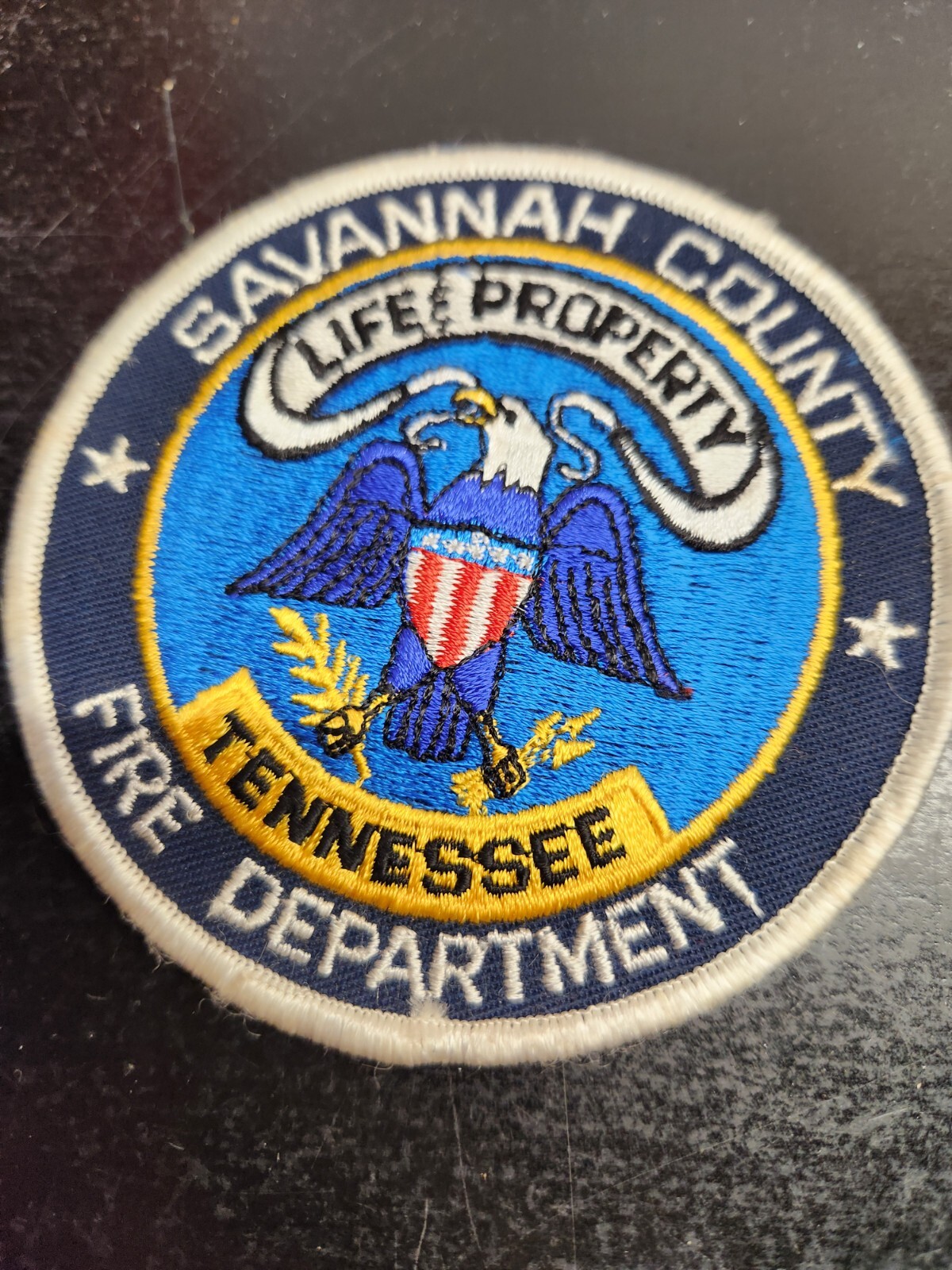Vintage Savannah County Tennessee Fire Department Shoulder Patch